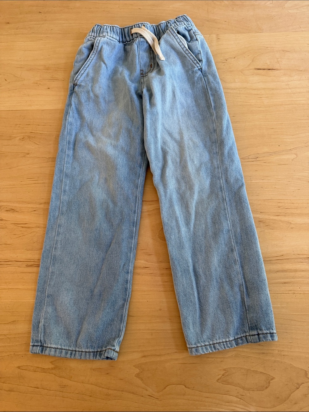 Cat & Jack Light Blue Men's Relaxed Drawstring Jeans